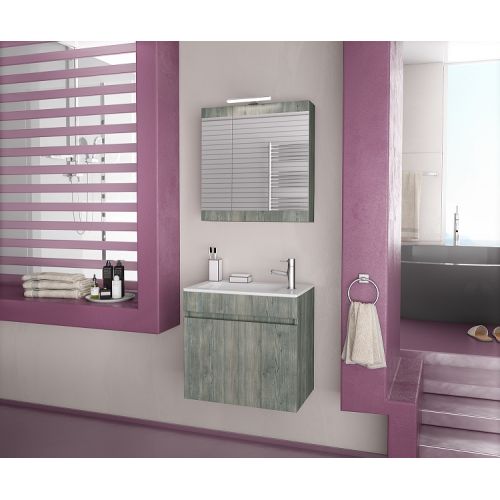 ΕΠΙΠΛΟ ΜΠΑΝΙΟΥ Drop MAGNOLIA 55 Smoked Oak ΜΕ ΚΑΘΡΕΠΤΗ