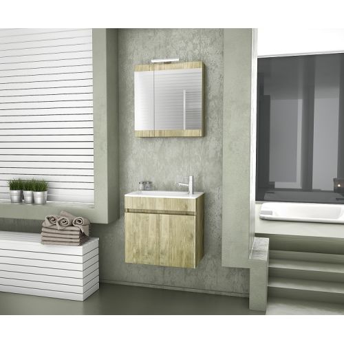 ΕΠΙΠΛΟ ΜΠΑΝΙΟΥ Drop MAGNOLIA 55 Gold Oak ΜΕ ΚΑΘΡΕΠΤΗ