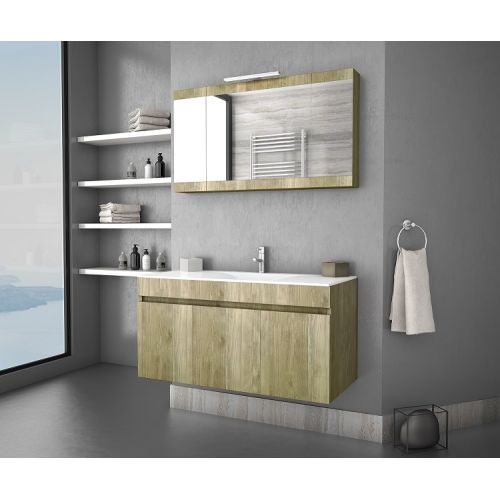 ΕΠΙΠΛΟ ΜΠΑΝΙΟΥ Drop MAGNOLIA 100 Gold Oak ΜΕ ΚΑΘΡΕΠΤΗ