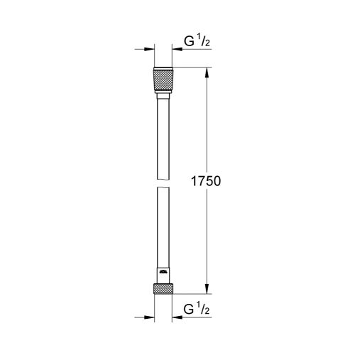 ΣΠΙΡΑΛ ΝΤΟΥΣ 1,75 m  GROHE Silverflex 28388A00 Hard Graphite