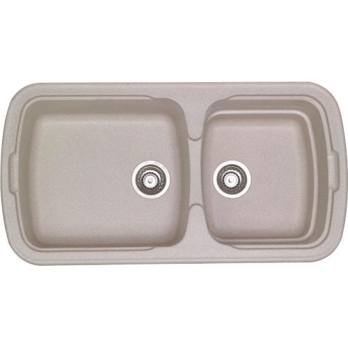 ΝΕΡΟΧΥΤΗΣ ΕΝΘΕΤΟΣ ΣΥΝΘΕΤΙΚΟΣ ΓΡΑΝΙΤΗ SANITEC Natura 305 Metallic Cream Coffee (96x51 cm)