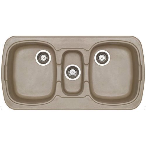 ΝΕΡΟΧΥΤΗΣ ΕΝΘΕΤΟΣ ΣΥΝΘΕΤΙΚΟΣ ΓΡΑΝΙΤΗ SANITEC Natura 303 Metallic Coffee (97x51 cm)