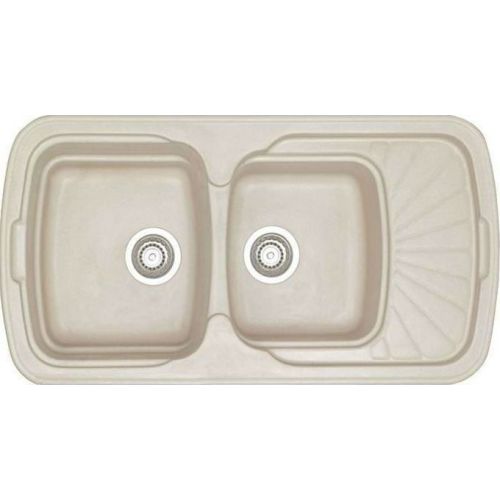 ΝΕΡΟΧΥΤΗΣ ΕΝΘΕΤΟΣ ΣΥΝΘΕΤΙΚΟΣ ΓΡΑΝΙΤΗ SANITEC Natura 304 Metallic Cream (96x51 cm)