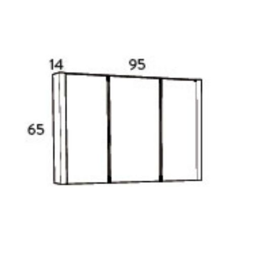 ΕΠΙΠΛΟΥ ΜΠΑΝΙΟΥ ΚΡΕΜΑΣΤΟΣ ΚΑΘΡΕΠΤΗΣ ΜΕ ΦΩΤΙΣΤΙΚΟ MARTIN ALPIN LISBON 100 100cm