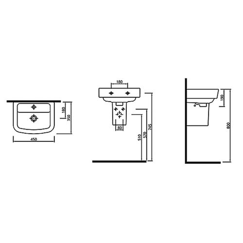 ΝΙΠΤΗΡΑΣ ΚΡΕΜΑΣΤΟΣ ΜΕ ΗΜΙΚΟΛΩΝΑ PYRAMIS  ELATIA 450  45x35 cm
