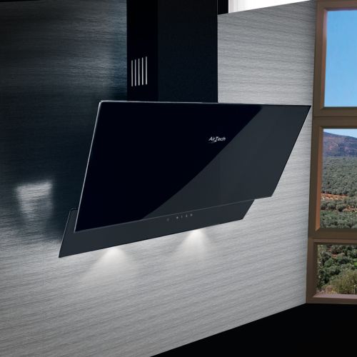 ΑΠΟΡΡΟΦΗΤΗΡΑΣ ΕΠΙΤΟΙΧΟΣ AIRTECH TICINO TICI 60 Μαύρο Κρύσταλλο Securit 60 cm