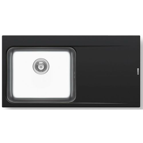 ΝΕΡΟΧΥΤΗΣ ΕΝΘΕΤΟΣ PYRAMIS Pyragranite  Inox Pyrros (100x52) 1B 1D LH Carbon 100x52 cm