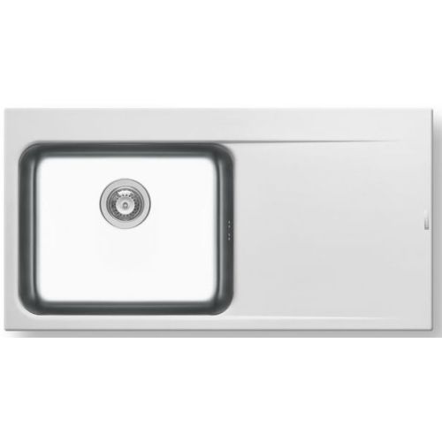 ΝΕΡΟΧΥΤΗΣ ΕΝΘΕΤΟΣ PYRAMIS Pyragranite  Inox Pyrros (100x52) 1B 1D LH Snow 100x52 cm