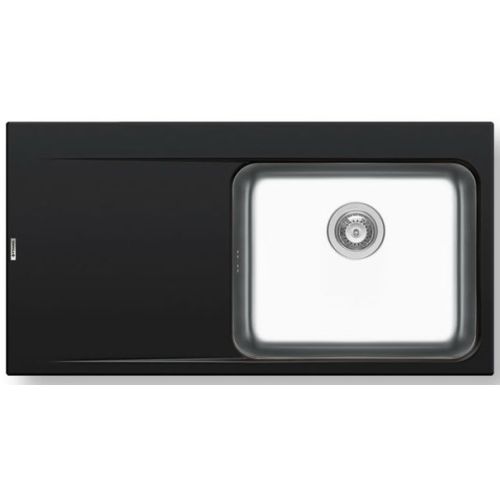 ΝΕΡΟΧΥΤΗΣ ΕΝΘΕΤΟΣ PYRAMIS Pyragranite  Inox Pyrros (100x52) 1B 1D RH Carbon 100x52 cm