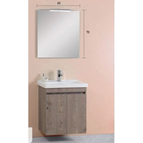 ΚΡΕΜΑΣΤΟ ΕΠΙΠΛΟ ΜΠΑΝΙΟΥ PRO BAGNO ELEGANT 952 C Λευκή Λάκα 65 cm