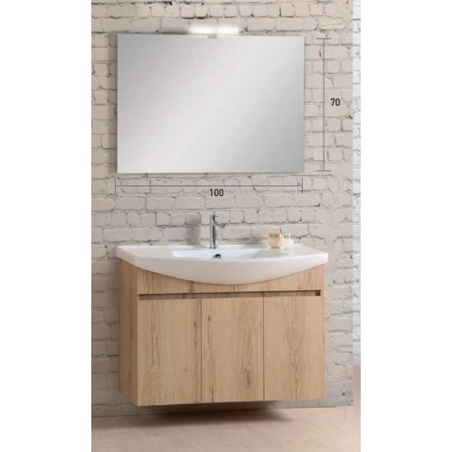 ΚΡΕΜΑΣΤΟ ΕΠΙΠΛΟ ΜΠΑΝΙΟΥ PRO BAGNO ELEGANT 953 C Λευκή Λάκα 100cm
