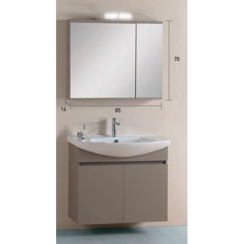 ΚΡΕΜΑΣΤΟ ΕΠΙΠΛΟ ΜΠΑΝΙΟΥ PRO BAGNO ELEGANT 954 A Λευκή Λάκα 85 cm