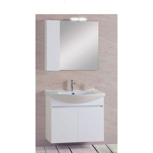 ΚΡΕΜΑΣΤΟ ΕΠΙΠΛΟ ΜΠΑΝΙΟΥ PRO BAGNO ELEGANT 954 B Λευκή Λάκα 85 cm