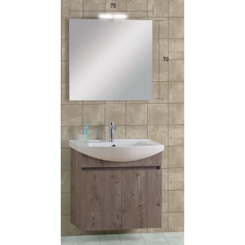 ΚΡΕΜΑΣΤΟ ΕΠΙΠΛΟ ΜΠΑΝΙΟΥ PRO BAGNO ELEGANT 955 C Λευκή Λάκα 75 cm