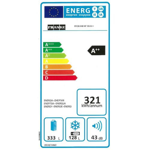 FRANKE FFCB 5O8 NF XS A++ Inox Ψυγειοκαταψύκτης