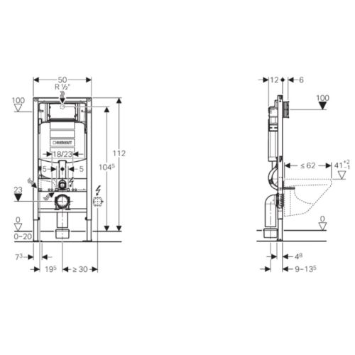 ΚΑΖΑΝΑΚΙ ΕΝΤΟΙΧΙΣΜΕΝΟ GEBERIT Sigma Line Duofix 111.300.00.5 ΓΙΑ ΚΡΕΜΑΣΤΗ ΛΕΚΑΝΗ ΣΕ ΤΟΙΧΟ ΓΥΨΟΣΑΝΙΔΑΣ