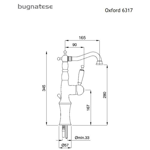 ΜΠΑΤΑΡΙΑ ΕΠΙΤΡΑΠΕΖΙΟΥ  ΝΙΠΤΗΡΑ Bugnatese OXFORD 6317 Black Matt