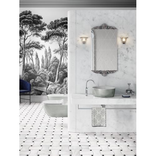 ΛΕΚΑΝΗ WC ΚΡΕΜΑΣΤΗ ΜΕ ΚΑΛΥΜΜΑ GSI PURA Swirl® Platinum 55x36 cm
