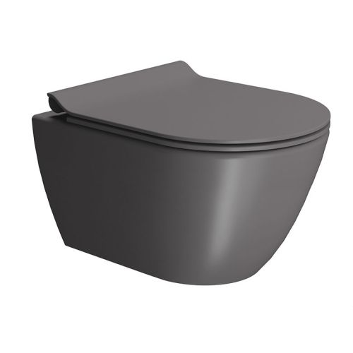 ΛΕΚΑΝΗ WC ΚΡΕΜΑΣΤΗ ΜΕ ΚΑΛΥΜΜΑ GSI PURA Swirl Bistro 50x36 cm