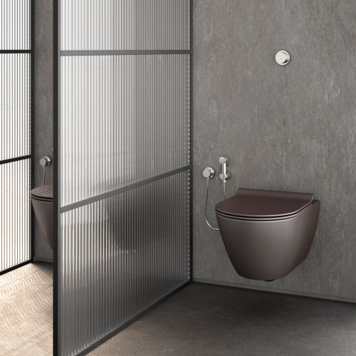 ΛΕΚΑΝΗ WC ΚΡΕΜΑΣΤΗ ΜΕ ΚΑΛΥΜΜΑ GSI PURA Swirl Bistro 50x36 cm