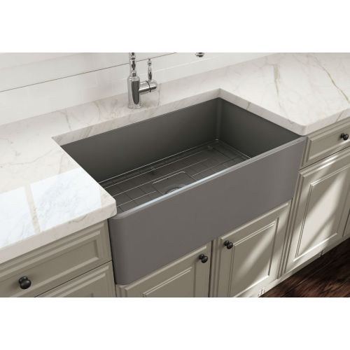 BOCCHI 1138 Grey Matt ΝΕΡΟΧΥΤΗΣ ΠΟΡΣΕΛΑΝΗΣ ΕΠΙΚΑΘΗΜΕΝΟΣ 76x46 cm