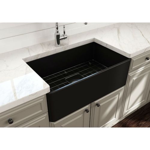 BOCCHI 1138 Black Matt ΝΕΡΟΧΥΤΗΣ ΠΟΡΣΕΛΑΝΗΣ ΕΠΙΚΑΘΗΜΕΝΟΣ 76x46 cm
