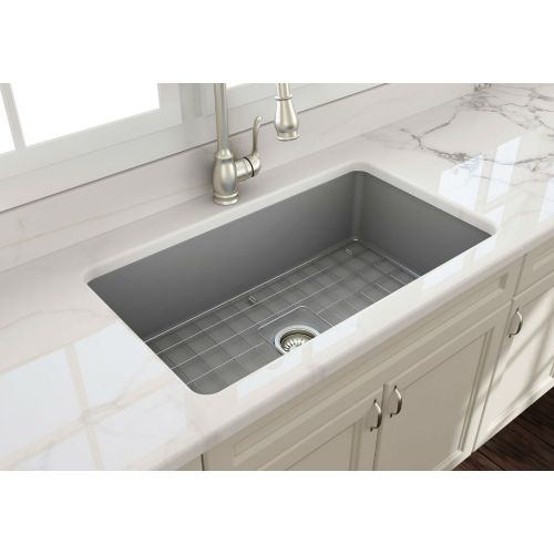 BOCCHI 1362 Grey Matt ΝΕΡΟΧΥΤΗΣ ΠΟΡΣΕΛΑΝΗΣ ΕΝΘΕΤΟΣ  81x48 cm