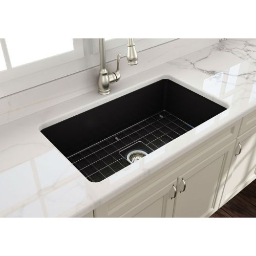 BOCCHI 1362 Black Matt ΝΕΡΟΧΥΤΗΣ ΠΟΡΣΕΛΑΝΗΣ ΕΝΘΕΤΟΣ 81x48 cm
