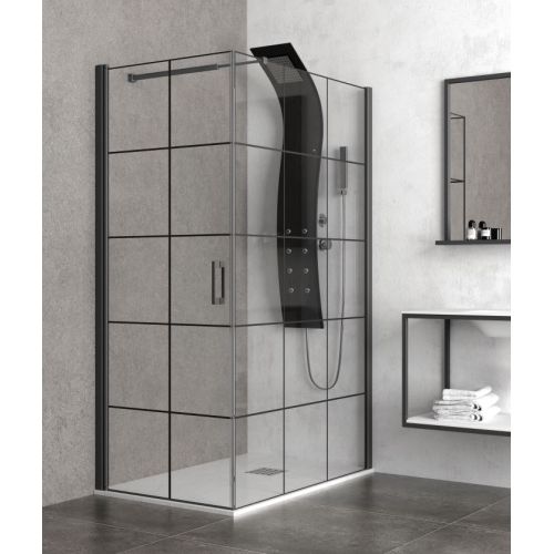 ΚΑΜΠΙΝΑ ΝΤΟΥΖΙΕΡΑΣ ΤΕΤΡΑΓΩΝΗ Karag NERO BOX (NERO PIVOT   NERO FREE 1) 80x80x200 cm