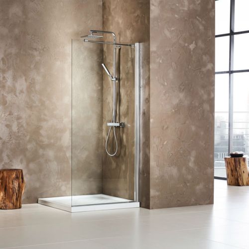 ΔΙΑΧΩΡΙΣΤΙΚΟ ΠΑΝΕΛ ΝΤΟΥΣ Devon Iwis Walk-in WD 90 C Χρώμιο 6mm 89-92 x h 185cm + 1 x X3/185 ΠΡΟΦΙΛ ΠΡΟΕΚΤΑΣΗΣ