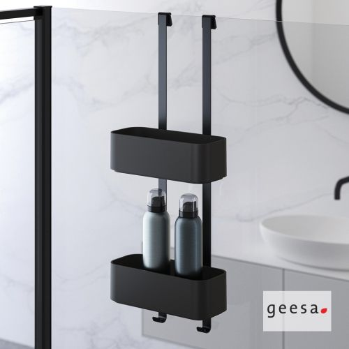 ΜΠΟΥΚΑΛΟΘΗΚΗ ΤΟΙΧΟΥ ΔΙΠΛΗ GEESA FRAME 8902 Black Matt