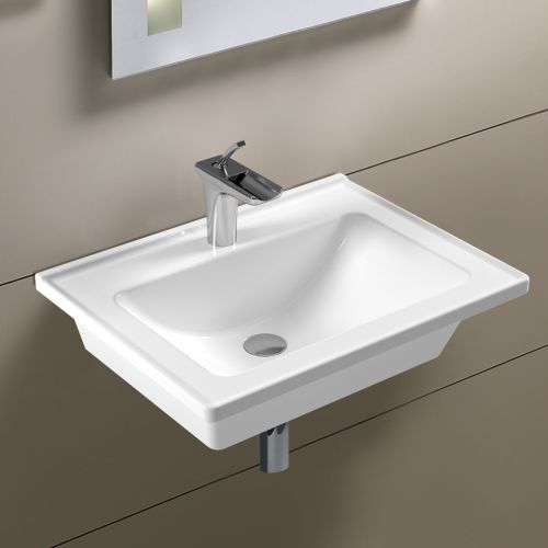 ΝΙΠΤΗΡΑΣ ΚΡΕΜΑΣΤΟΣ Η ΕΠΙΚΑΘΗΜΕΝΟΣ SEREL SLIM 3001 White 60 x 46 cm