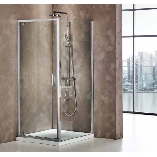 ΚΑΜΠΙΝΑ  ΠΟΡΤΑ ΝΤΟΥΖΙΕΡΑΣ Axis Pivot PX 90 C Clean Glass + 1 x X3/185-100 ΠΡΟΦΙΛ ΠΡΟΕΚΤΑΣΗΣ 91-94 x h 185 cm