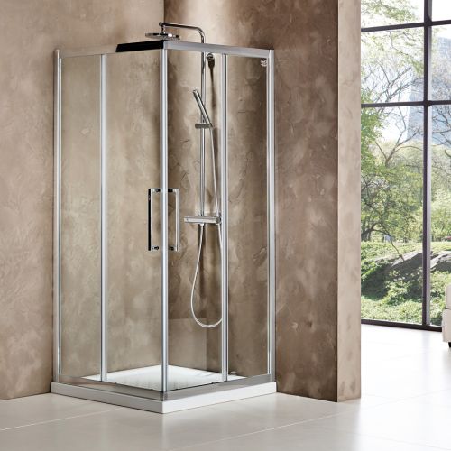 ΚΑΜΠΙΝΑ ΝΤΟΥΖΙΕΡΑΣ ΤΕΤΡΑΓΩΝΗ Devon PRIMUS Plus Corner Entry CT 80 C Clean Glass 80x80 cm