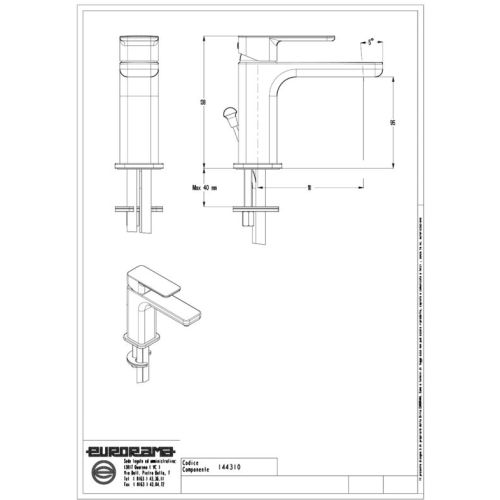 ΜΠΑΤΑΡΙΑ ΝΙΠΤΗΡΑ EURORAMA QUADRA 144310 Inox