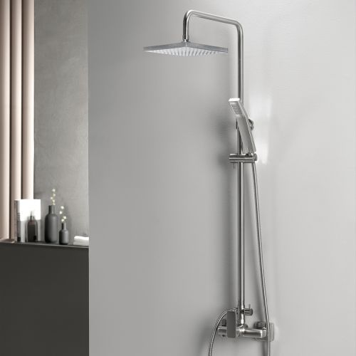 ΜΠΑΤΑΡΙΑ ΝΤΟΥΖΙΕΡΑΣ ΜΕ ΚΟΛΩΝΑ ΠΛΗΡΕΣ EURORAMA QUADRA 144065 inox