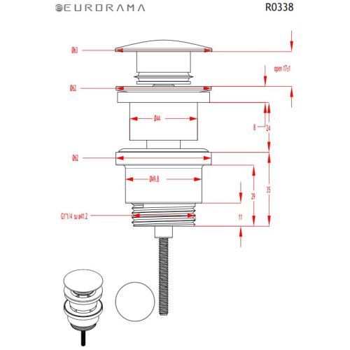ΒΑΛΒΙΔΑ ΝΙΠΤΗΡΑ EURORAMA Clic Clac R0338 Chrome