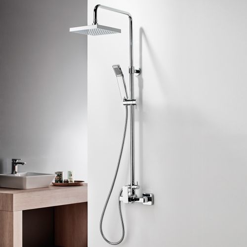 ΜΠΑΤΑΡΙΑ ΝΤΟΥΖΙΕΡΑΣ ΜΕ ΚΟΛΩΝΑ ΠΛΗΡΕΣ EURORAMA QUADRA 144065 Chrome