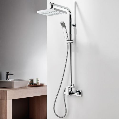 ΜΠΑΤΑΡΙΑ ΝΤΟΥΖΙΕΡΑΣ ΜΕ ΚΟΛΩΝΑ ΠΛΗΡΕΣ EURORAMA QUADRA 144066 Chrome