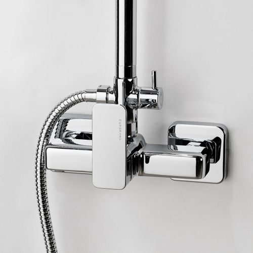 ΜΠΑΤΑΡΙΑ ΝΤΟΥΖΙΕΡΑΣ ΜΕ ΚΟΛΩΝΑ ΠΛΗΡΕΣ EURORAMA QUADRA 144066 Chrome
