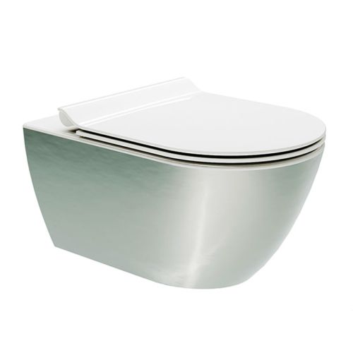 ΛΕΚΑΝΗ WC ΚΡΕΜΑΣΤΗ ΜΕ ΚΑΛΥΜΜΑ GSI PURA Swirl® Platinum 55x36 cm