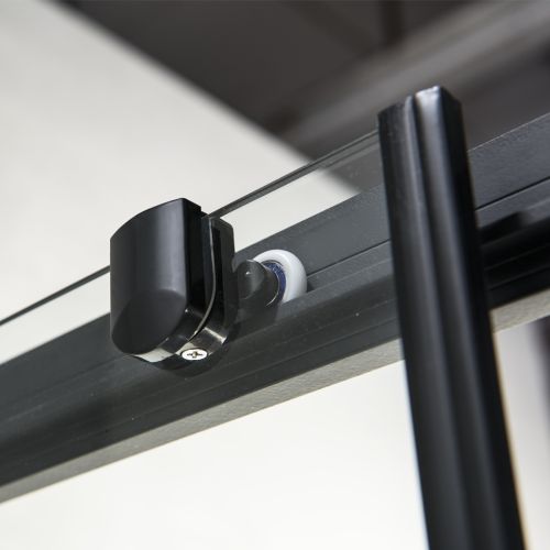 ΚΑΜΠΙΝΑ ΝΤΟΥΖΙΕΡΑΣ ΑΣΥΜΜΕΤΡΗ Devon Flow Corner Entry CF 10080 C Black matt 100x80x h 195 cm