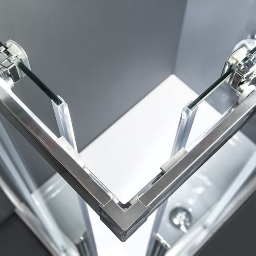 ΚΑΜΠΙΝΑ ΝΤΟΥΖΙΕΡΑΣ ΤΕΤΡΑΓΩΝΗ Devon Flow Corner Entry CF 80 C Χρώμιο 80x80 cm