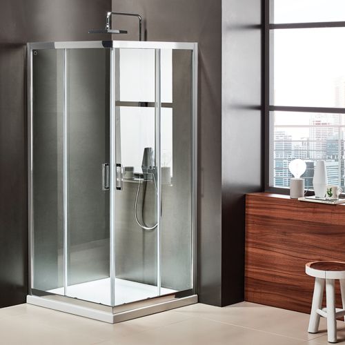 ΚΑΜΠΙΝΑ ΝΤΟΥΖΙΕΡΑΣ ΤΕΤΡΑΓΩΝΗ Axis Corner Entry CX 80 C Clean Glass 80x80x h 185 cm