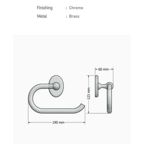 ΧΑΡΤΟΘΗΚΗ ΤΟΙΧΟΥ ΜΟΝΗ SANCO Oval A3-8006