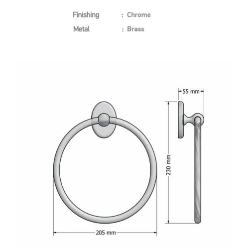 ΚΡΙΚΟΣ ΤΟΙΧΟΥ ΣΤΡΟΓΓΥΛΟΣ SANCO Oval A3-8009