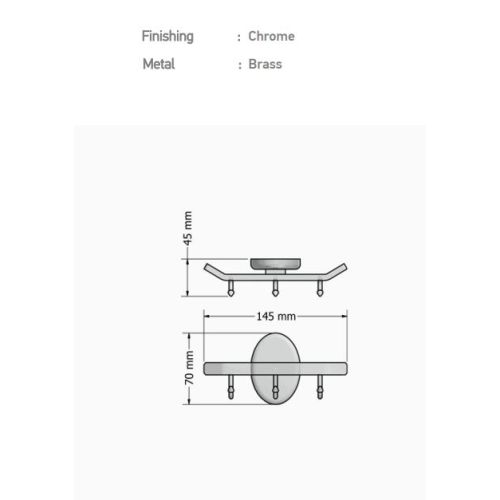 ΑΓΚΙΣΤΡΟ ΤΟΙΧΟΥ ΤΡΙΠΛΟ SANCO Oval A3-8028