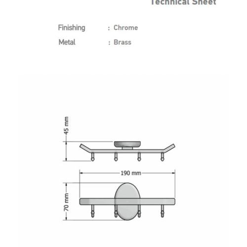 ΑΓΚΙΣΤΡΟ ΤΟΙΧΟΥ ΤΕΤΡΑΠΛΟ SANCO Oval A3-8038