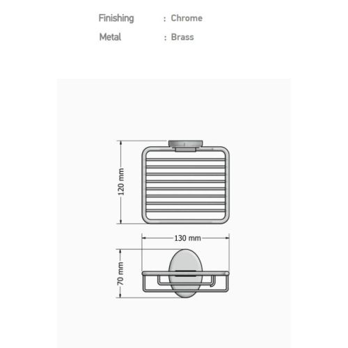 ΣΑΠΟΥΝΟΘΗΚΗ ΤΟΙΧΟΥ ΜΕΤΑΛΛΙΚΗ SANCO Oval A3-8042