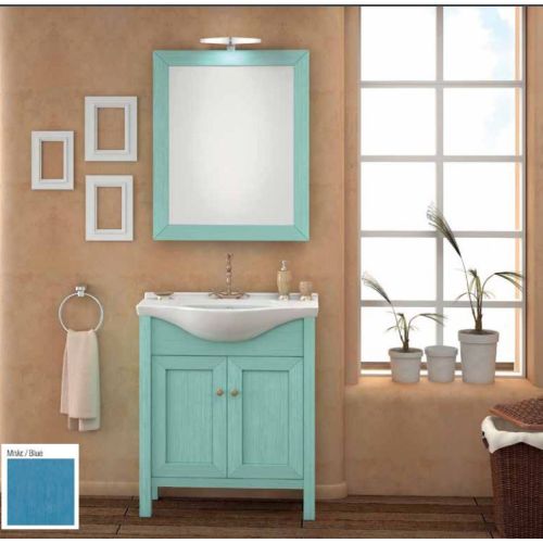 ΕΠΙΠΛΟ ΜΠΑΝΙΟΥ Set Drop FAETHON 65 Blue 65cm ΜΕ ΚΑΘΡΕΠΤΗ ΚΑΙ ΦΩΤΙΣΤΙΚΟ